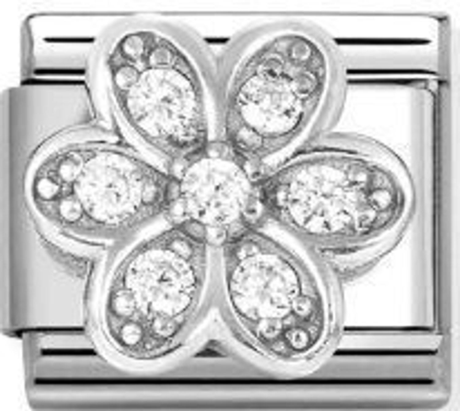 Nomination Link 925 zawieszka srebro Biała stokrotka 330322 06.jpg